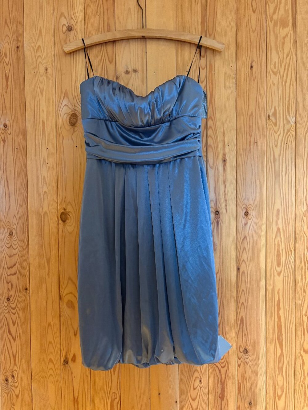 Silver 2010s Strapless Bubble Mini Dress